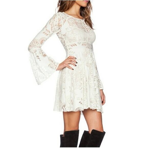 Free People White Lace Midi Dress - Picture 11 of 12